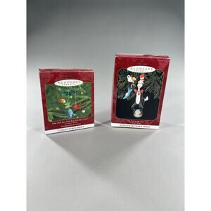 Hallmark The Cat in the Hat Ornament Dr. Seuss Christmas 1999 & 2000 One Fish